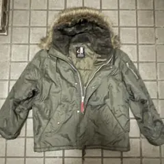 ミリタリージャケット　軍物　ファー　カーキ　古着　ビンテージ 70s アメカジ