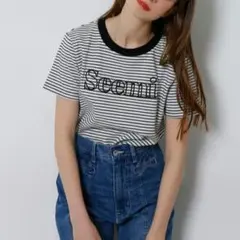 新品♡Seemi.by NICE CLAUP ナイスクラップ ロゴ刺繍Tシャツのサムネイル