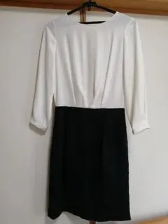 【美品】プラステ　ドッキングワンピース　Sサイズ　ネイビー　セレモニー