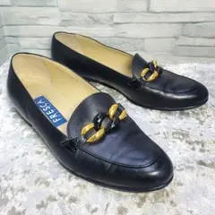 【美品】✨Fresca ギンザヨシノヤ 22.5cm パンプス 黒 レザー