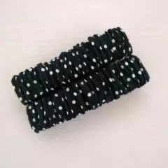 アームバンド 袖留め ブラックドット柄 ハンドメイド 匿名配送