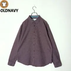 OLDNAVY ライトネルシャツ XL LL 千鳥格子柄 B281