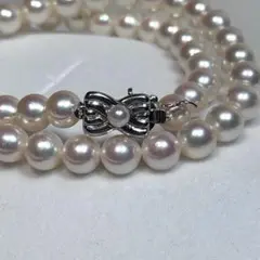 タサキ　田崎真珠　アコヤパール　ネックレス　ピンク系　7mm-7.5mmのサムネイル