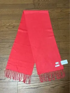 【FURLA】 フリンジ付き赤マフラー