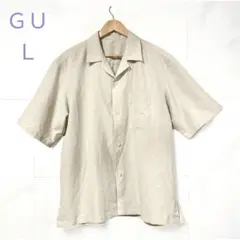 S1285 GU ドライリラックスフィットオープンカラーシャツ(5分袖　L
