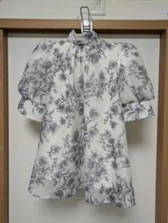 花柄オーガンジーシースルーブラウス