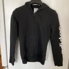 adidas ブラック フルジップ パーカー 140