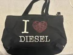DIESEL トートバッグ ブラック ロゴプリントのサムネイル