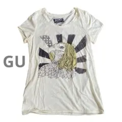 GU◇◆Tシャツ イエロー 鷲柄 Mサイズ