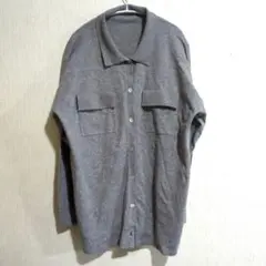 海外古着✨グレー 長袖シャツ 2ポケット