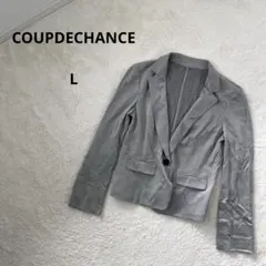 クードシャンス　フォーマルジャケット　オフィス　通勤　きちんと感　L シルバー