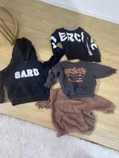 トレーナー4点セット（黒・グレー・ブラウン）