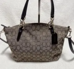 極美品☆COACHコーチ トートバッグ キャンバス シグネチャー A4収納