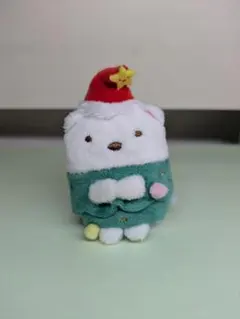 【中古】てのりぬいぐるみ　 すみっコぐらし　しろくま　クリスマスVer
