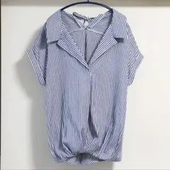 ナイスクラップ NICECLAUP ブラウス シャツ ストライプ 美品