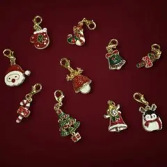 クリスマスモチーフチャーム10個セット