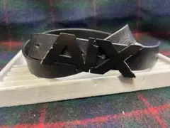 ARMANI EXCHANGE A/Xロゴ　ブラックレザーベルト　アルマーニエ