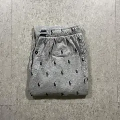 Polo Ralph Laurenパジャマパンツ総柄ポニーイージーパンツ グレー