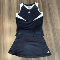 adidas テニスウェアセットアップ　ブラック　Sサイズ