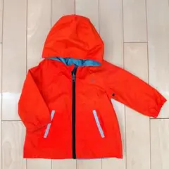 プチバトー（2m）オレンジグレーリバーシブルウィンドブレーカー