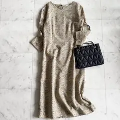 23区　ロングワンピース　総柄　春夏　フォーマル　綺麗め　レトロ