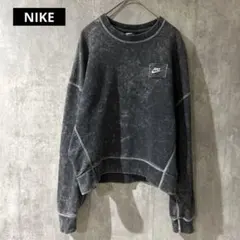 NIKE ナイキ　トレーナー　ダメージ風グレー　美品のサムネイル