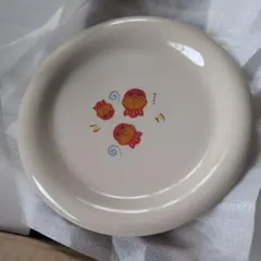 昭和レトロ 陶器 平皿 5枚セット カラフル 果物柄 ヴィンテージ食器