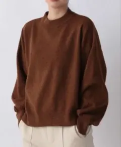 ローリーズファーム ウスモチモチハイネックプルオーバー ダークブラウン