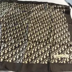 Christian Dior ディオール トロッター柄 大判スカーフ シルク