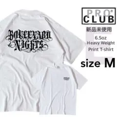 【プロクラブ】新品未使用 ヘヴィーウェイト プリントE Tシャツ 白 Mサイズ