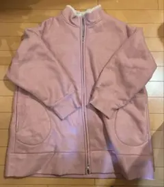 レディースフリースジャケット　３Lサイズ　新品 ピンク ロング丈