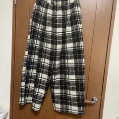 チェックパンツ ワイドパンツ