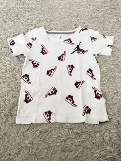 NIKE AIR JORDAN Tシャツ キッズ 110cm ホワイト レッド