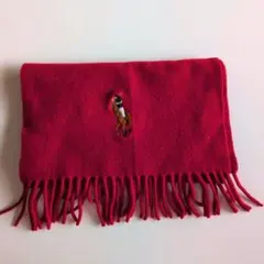 RALPH LAUREN マフラー レッド ポニー刺繍