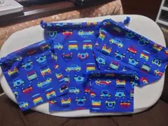 【入園入学準備】車柄体操服袋やお着替え袋・お弁当袋などの4点セット　男の子