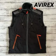 レア　AVIREX アビレックス　キルティングベスト　L ブラック
