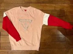 GUESS トレーナー ピンク スウェット 長袖 冬 パーカー XS レディース