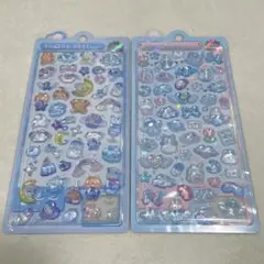 【2シートセット】韓国 ボンボンドロップシール みずいろ どうぶつ