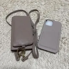 新品iPhoneケース11Pro スマホショルダーストラップ2点　ピンクベージュ
