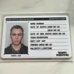 SEVENTEEN セブチNEW BURSTDAY IDカード バーノン