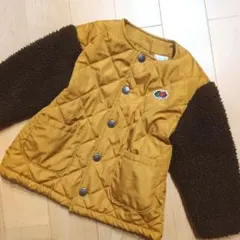 フルーツオブザルーム　キルティングジャケット マスタード/ブラウン　100cm