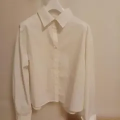 COMME CA ISM　クロップド丈ブラウス　ホワイト