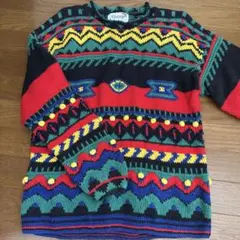 Clarity Creation 多色幾何学模様セーター Sサイズ