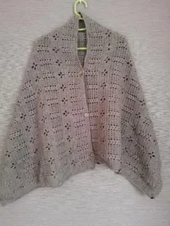 ユリレオさん専用　グレージュ　透かし編み　ストール　スヌード　ひざ掛け