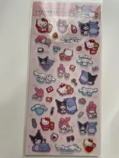サンリオキャラクターズ ラメ入り樹脂もりシール ぷっくりシール