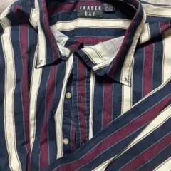 TRADER BAY ストライプシャツ 3XL 雰囲気抜群　ビンテージ