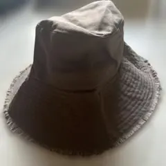 タグ付き　未使用　ハット　ブラウン