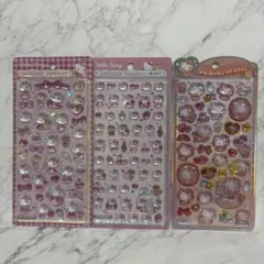 正規品 ピンク キティ ボンボンドロップシール mini うるちゅる 3枚セット