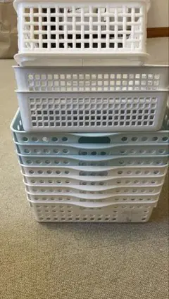 プラスチック製収納バスケット11個セット