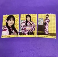 乃木坂46 生写真 浴衣 2026 鈴木佑捺 3種コンプ - メルカリ